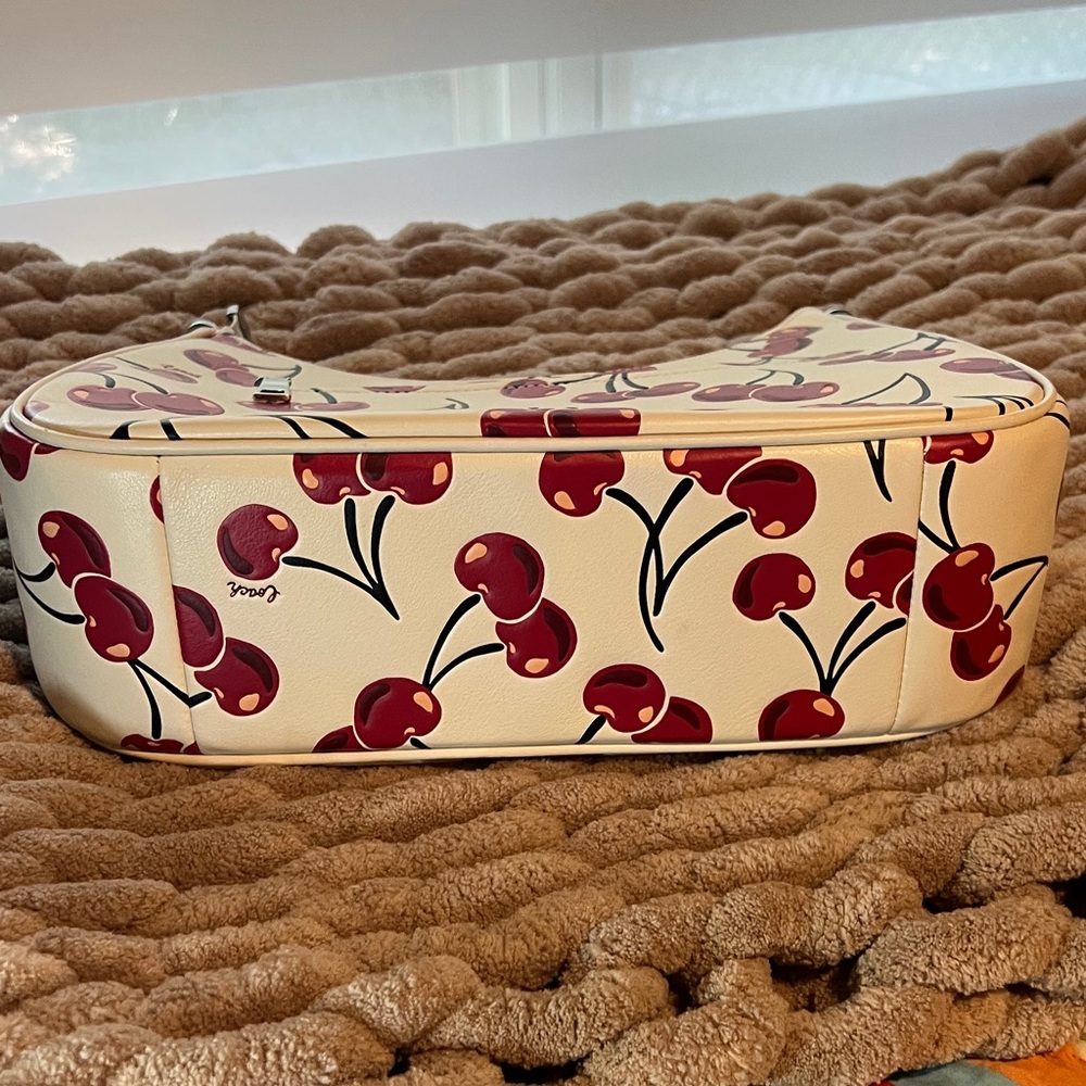Coach Cherry Print Shoulder Bag - Cream and Red - Picture 5 of 7